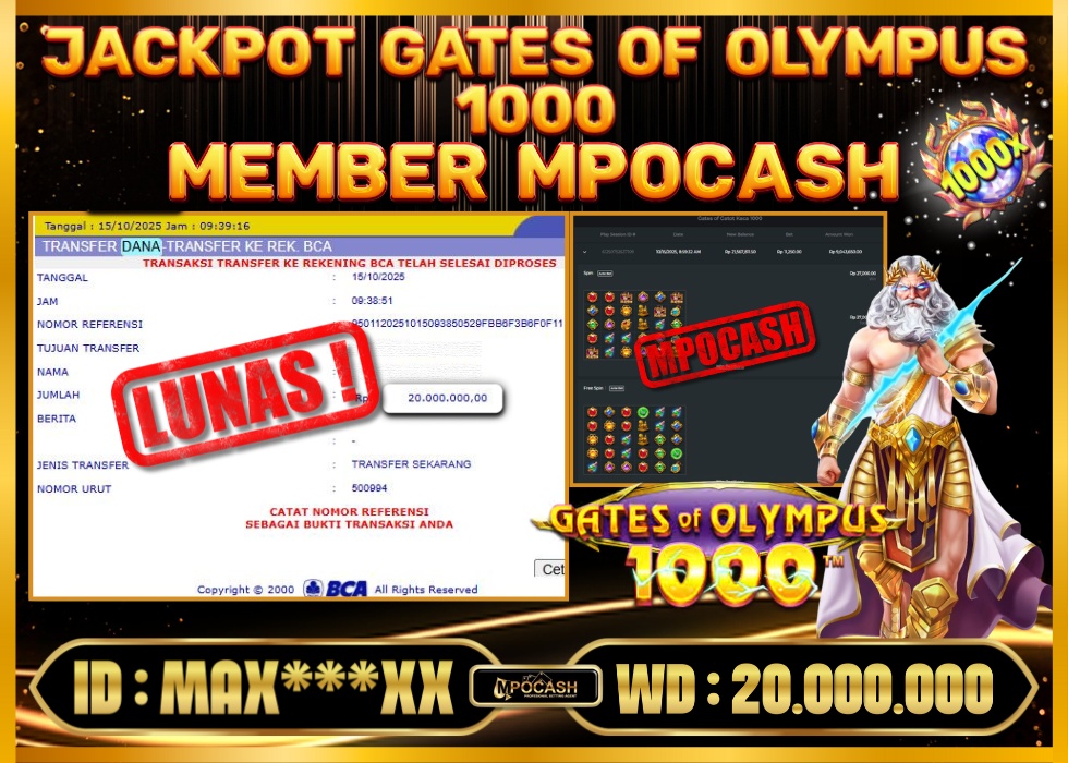 MPOCASH JACKPOT GATES OF OLYMPUS